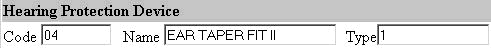 Hearing protection device codes are selected during the hearing test screening within WebAudi